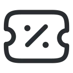 Ticket Discount SVG Icon